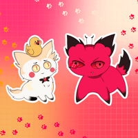 Image 1 of Alastor & Lucifer | Pin