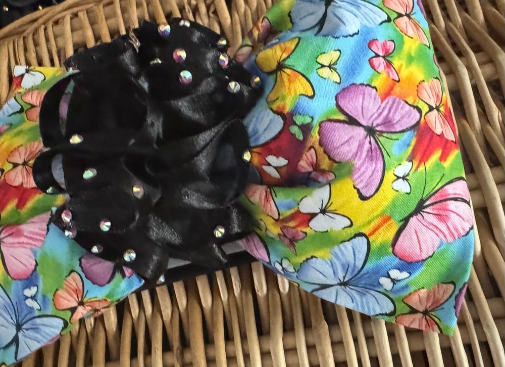 Image of Field of Flowers Puffy Bow Headband 