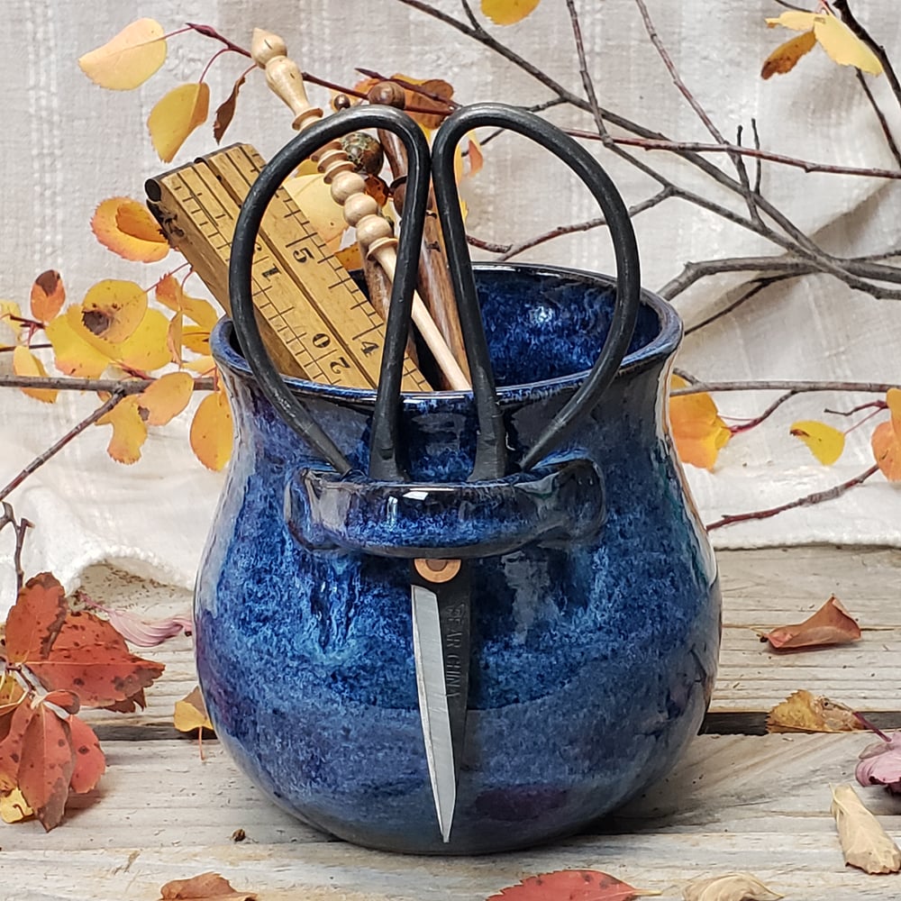 Image of Medium Crafter's Catch-all with Bonsai Snips: Bluebird Skies (Cobalt Blue)