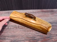 Image 1 of Handmade Maple wood Keepsake Box with Walnut bottom and handle, Knife Box, Wooden Treasure box,