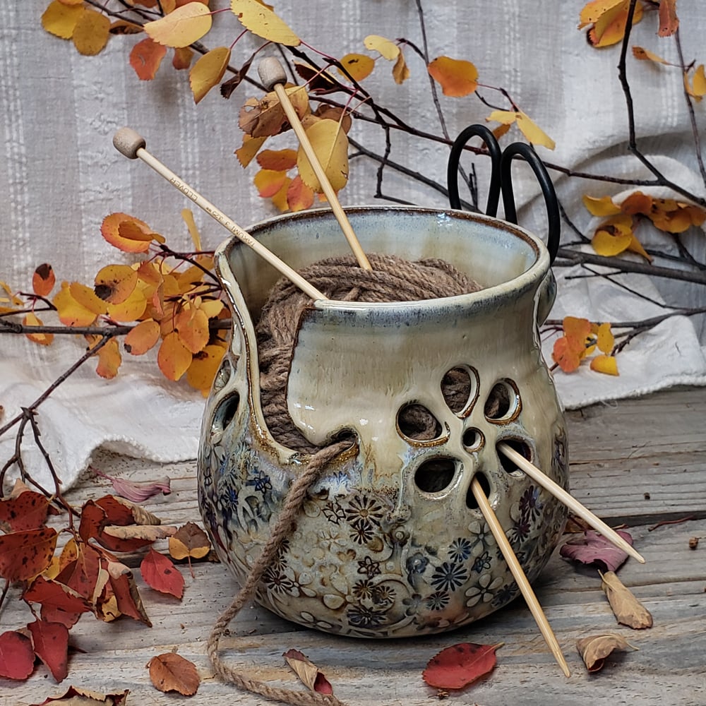 Image of Yarn Bowl/Crafter's Catch-all with Bonsai Snips: Mountain Flower Honey #2