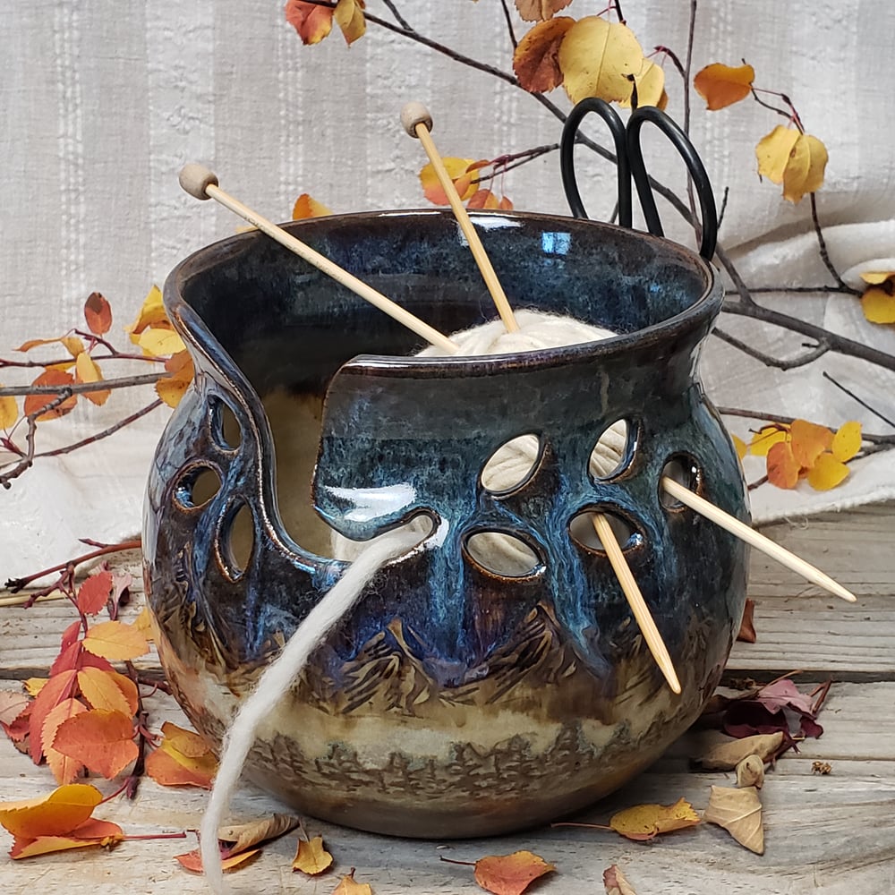 Image of Yarn Bowl for your wool with Bonsai Snips: Nestled in the Woods #1