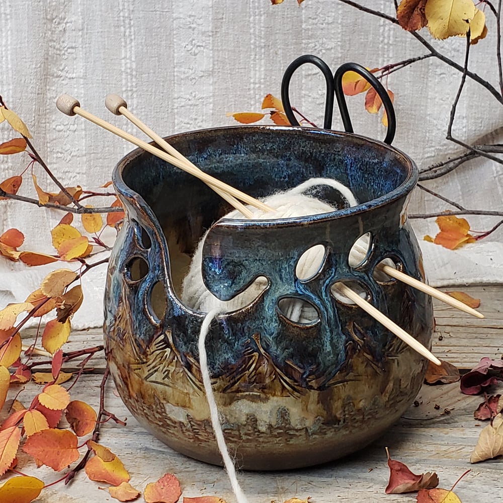 Image of Yarn Bowl for your wool with Bonsai Snips: Nestled in the Woods #2