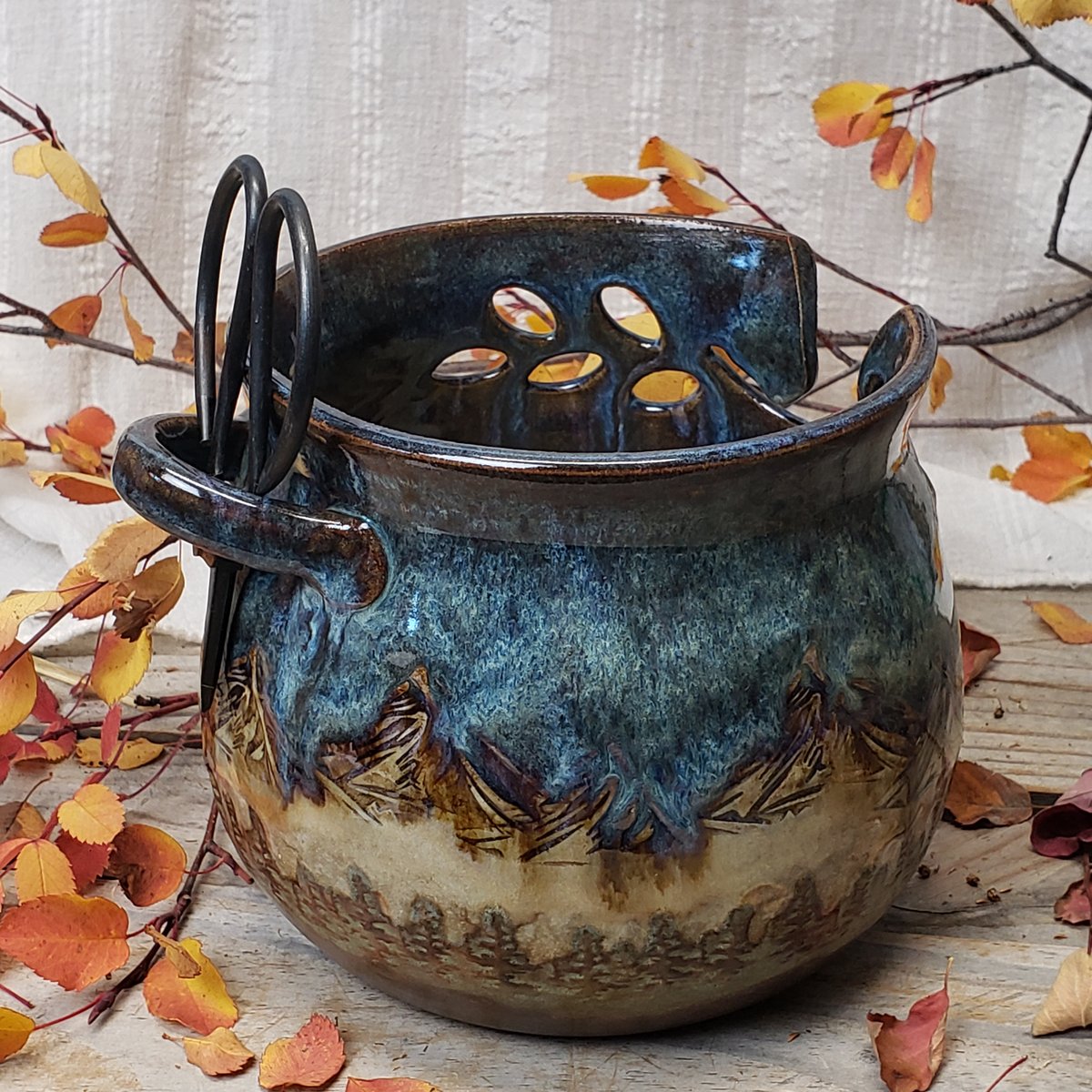 Image of Yarn Bowl for your wool with Bonsai Snips: Nestled in the Woods #2