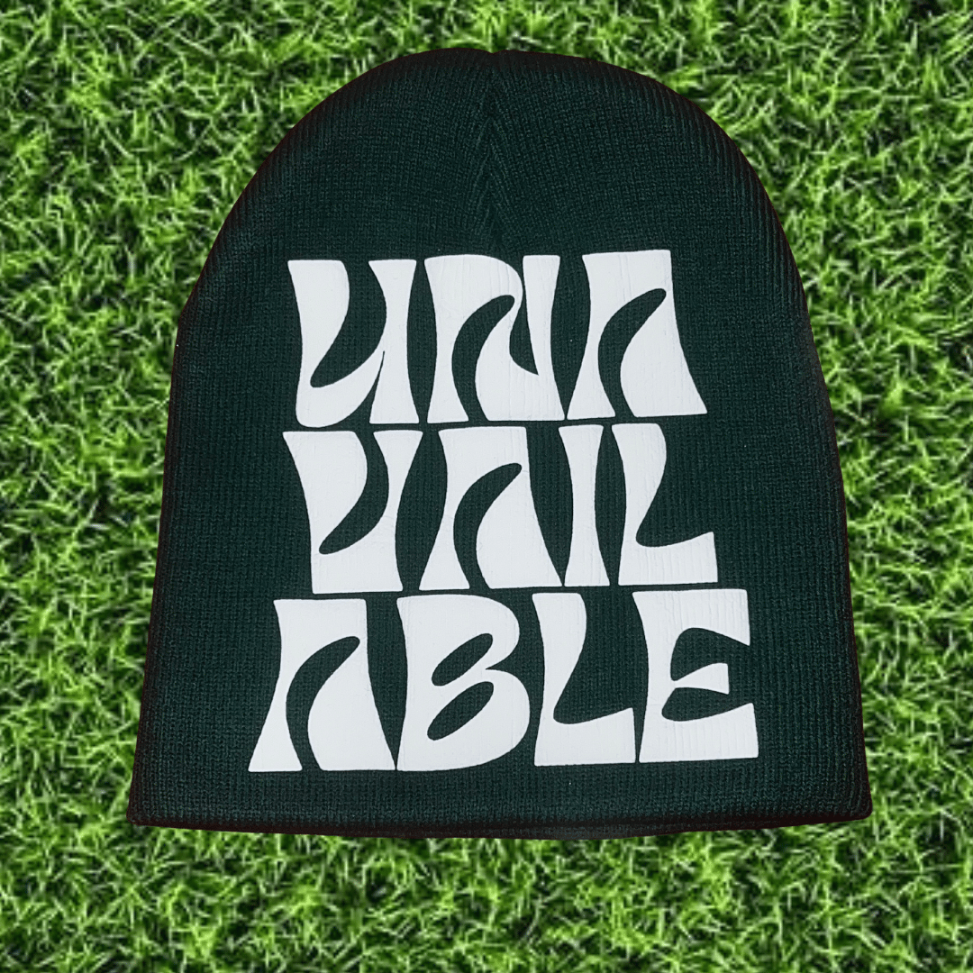 Image of Forest Green & White Beanie