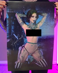 Image 1 of BEETLEJUICE 12"x18" signed nsfw poster