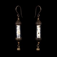 "Adri" Glass Vial Bone Earrings