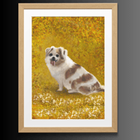 Image 1 of Framed custom pet  portrait 