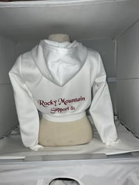 Image 1 of White Crop Hoodie 