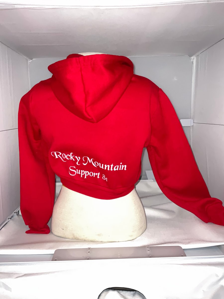 Image of Red Crop Hoodie