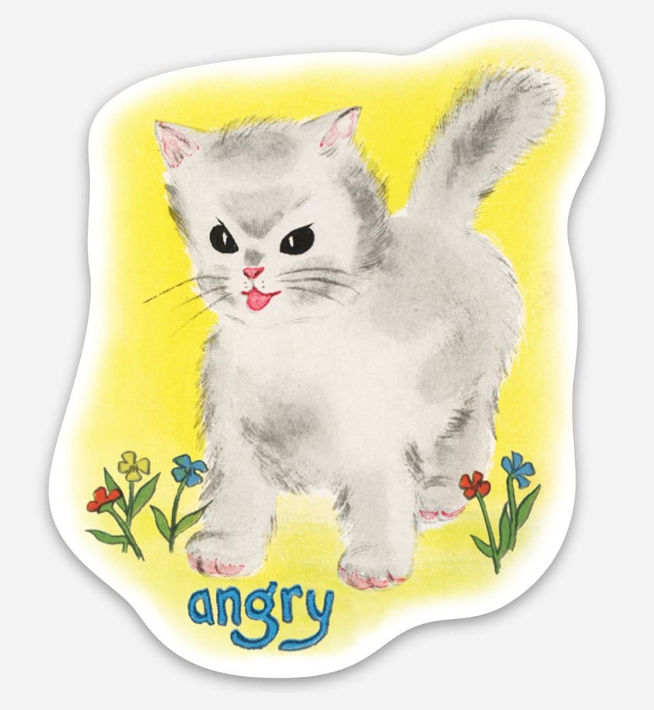 Image of angry cat sticker