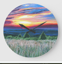 Sunset On The Ridge Acrylic Glass Clock