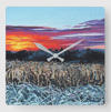 Break Of Day Acrylic Glass Clock
