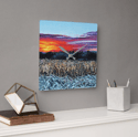 Break Of Day Acrylic Glass Clock