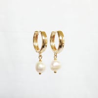 Image 2 of Goldie Hoops - Pearl