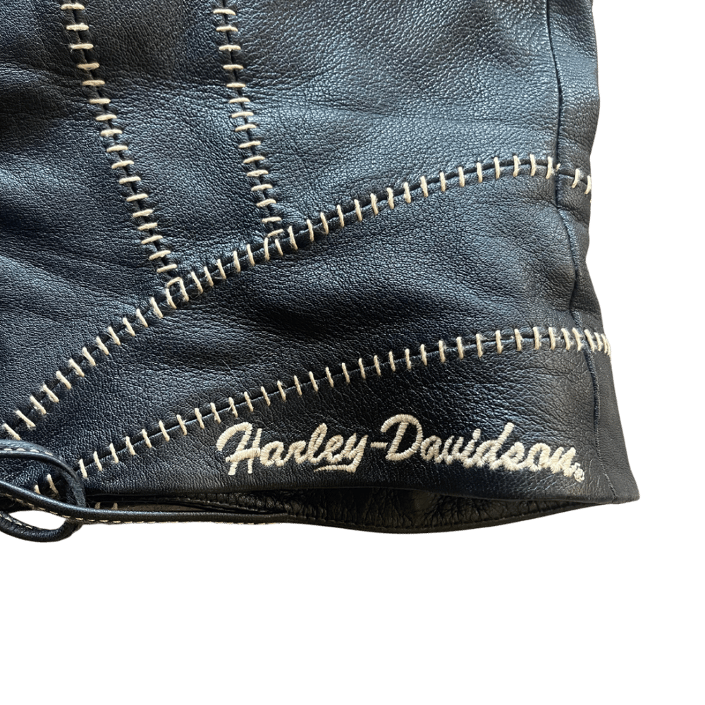 Image of HARLEY DAVIDSON HALTER LEATHER CORSET TOP