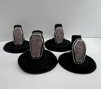 Image 1 of Lavender Jade Coffin Ring