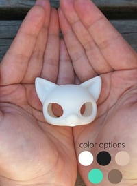 Image 2 of Shorthaired Cat Ball Jointed Doll Head | Print on Demand | Colorful options