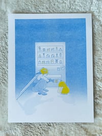Cloud + Psyduck Risograph