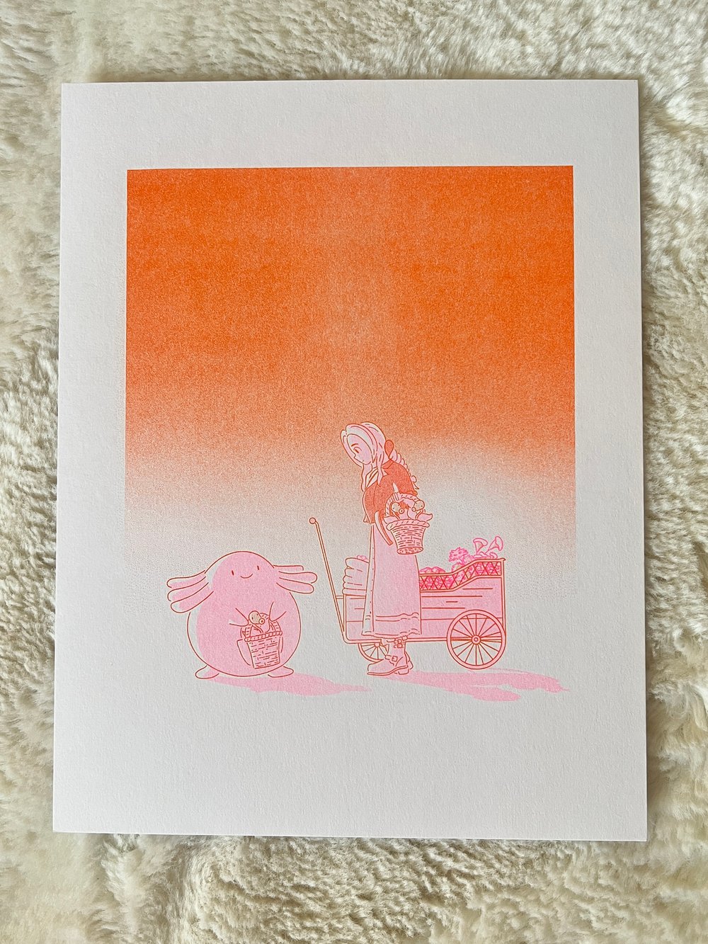 Image of Aerith + Chansey Risograph