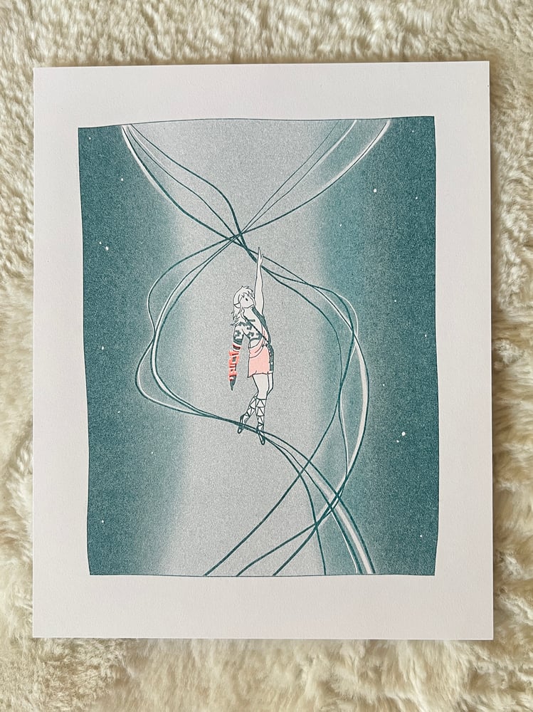 Image of "Ascend" Tears of the Kingdom Risograph