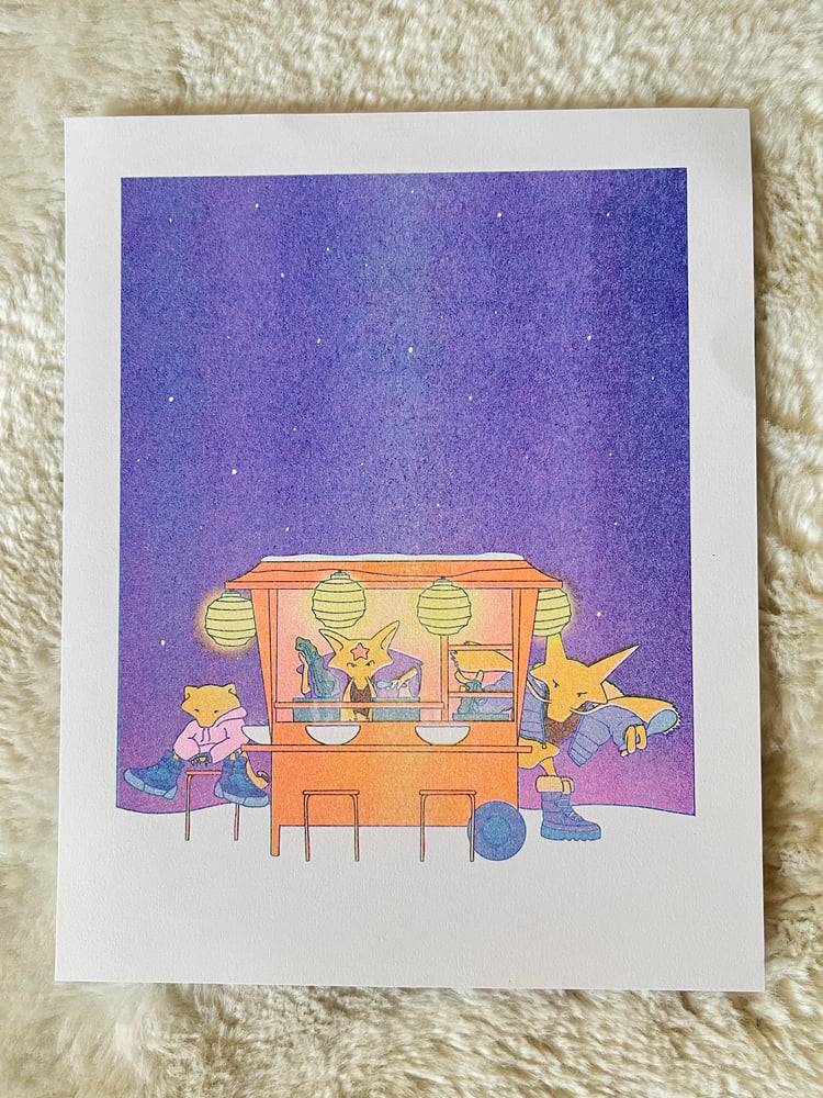 Image of Ramen Stand Abra/Kadabra/Alakazam Risograph