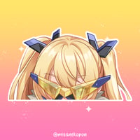 Image 1 of [Preorder] Laplace (Holo Mask) Window Peeker 7" Car Decal Sticker | Goddess of Victory: Nikke