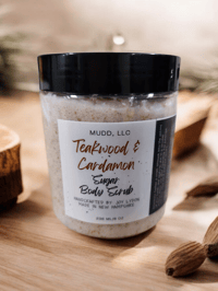 Image 2 of Cardamom & Teakwood sugar scrub- 8 oz