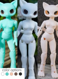 Image 1 of Shorthaired Cat Girl Small 1/6 Ball Jointed Doll Base | Slim body, Multiple Color Options 19/20