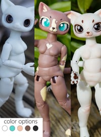 Image 1 of Shorthaired Cat Girl Small 1/6 Ball Jointed Doll Base | Chubby body, Multiple Color Options 19/20