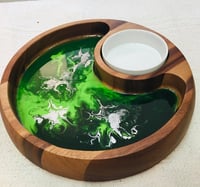 Image 2 of Hand Painted Chip N Dip Resin Tray 