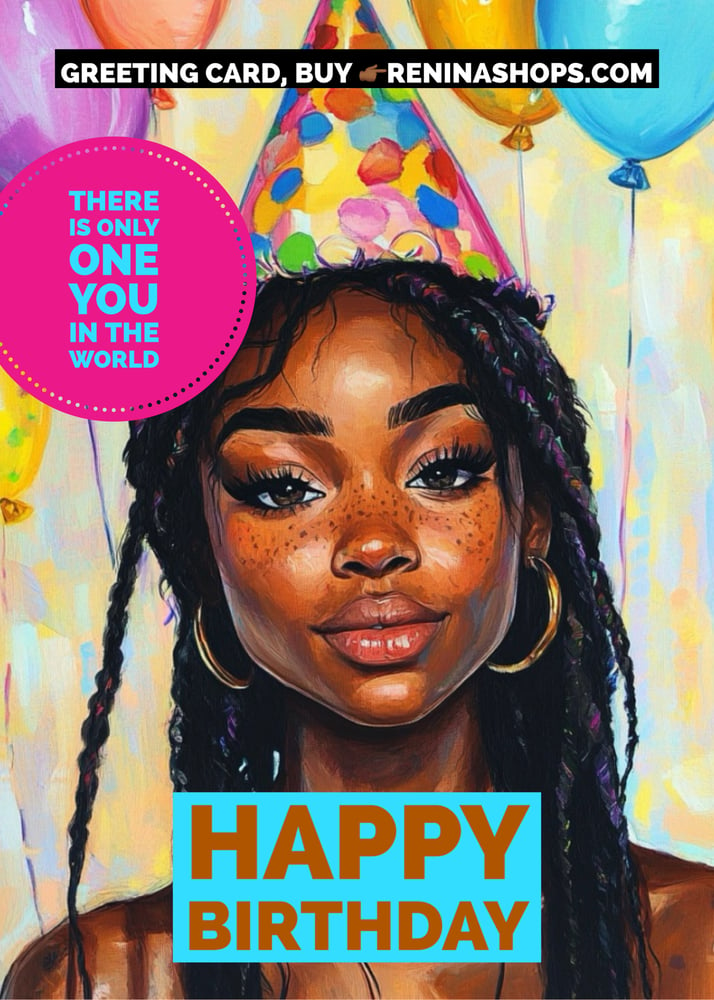 Image of Black Girl Birthday Cards