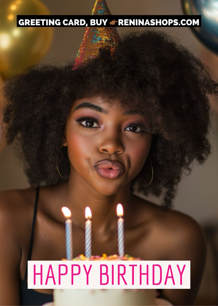 Image of Black Girl Birthday Cards