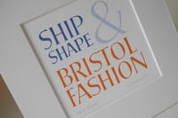 Image 3 of Ship Shape and Bristol Fashion Fine Art Print