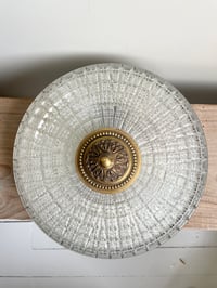 Image of Plafonnier laiton et verre épais 