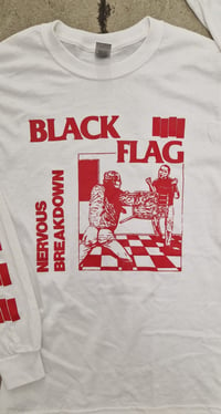 Image 2 of Black Flag Nervous Breakdown white long sleeve