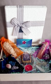 Image 1 of COFFRET Bien-être et Purification Boite beige avec noeud 🎁✨️