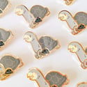 Galapagos Tortoise - Tiny Reptile Enamel Pins