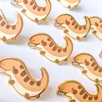 Image 2 of Blue-Tongued Skink - Tiny Reptile Enamel Pins