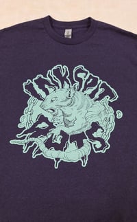 Image 2 of InkSpit Rats Logo T-shirts with Turquoise print