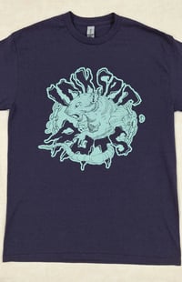 Image 1 of InkSpit Rats Logo T-shirts with Turquoise print