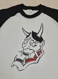 Image 2 of Hannya Mask Raglan Shortsleeve - Bone Trail Apparel