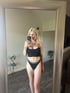 Black with Grey Waistband Calvin Klein Thong Image 3