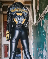 Image 3 of CUSTOM MADE MOTORHEAD FAUX LEATHER JACKET 