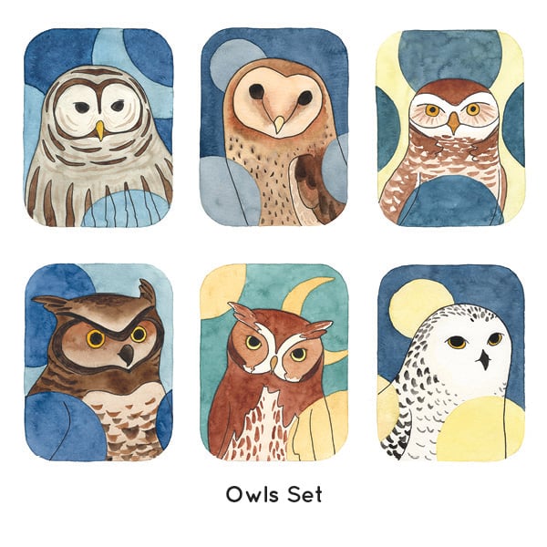 Owls Card Set | Bowerbox Press Owls Card Set | Bowerbox Press