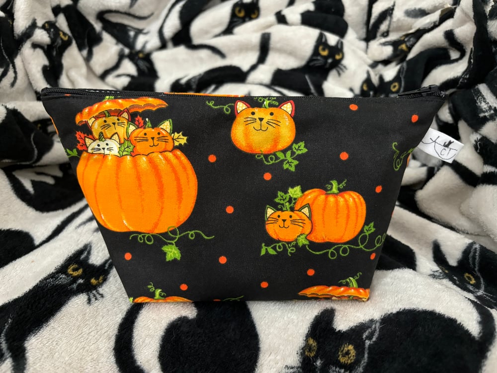 Image of Pumpkin Cat Zipper Pouch