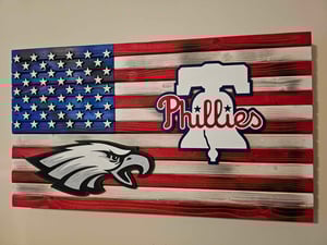Image of Multi-Team Logo American Flag - Customized for YOU!