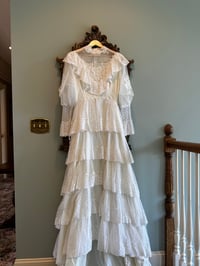 Image 1 of 1970s Tiered Lace Dress