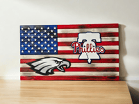 Image 3 of Multi-Team Logo American Flag - Customized for YOU!