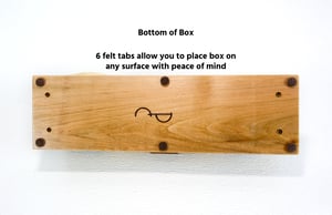 Image of Handmade Ash log wood Keepsake Box with Maple bottom, Knife Box, Wooden Treasure box, Jewelry Box